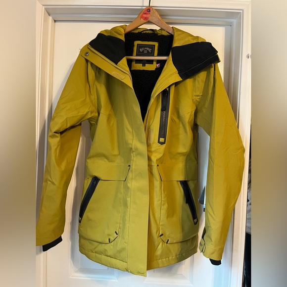 Billabong Jackets & Coats Mustard Yellow Billabong Ski Jacket Adiv